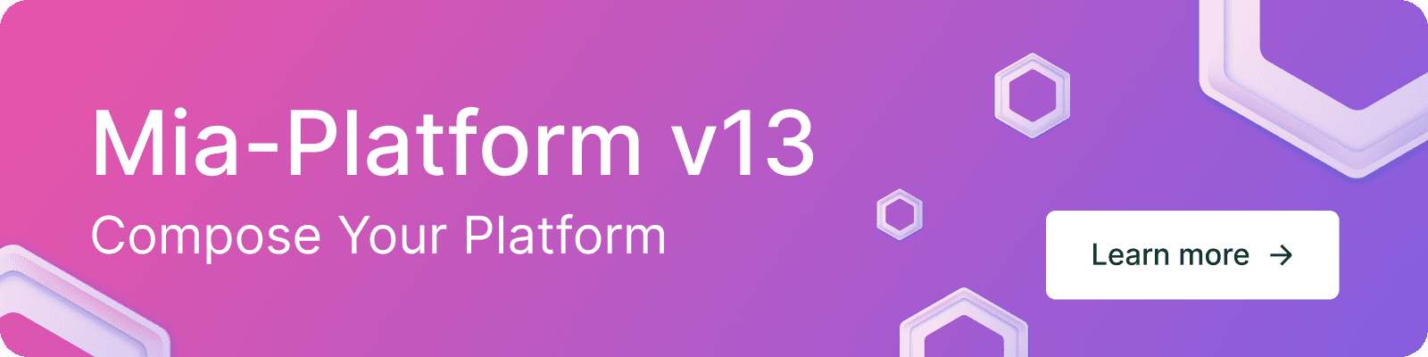 Promotional banner for Mia-Platform v13: Compose Your Platform