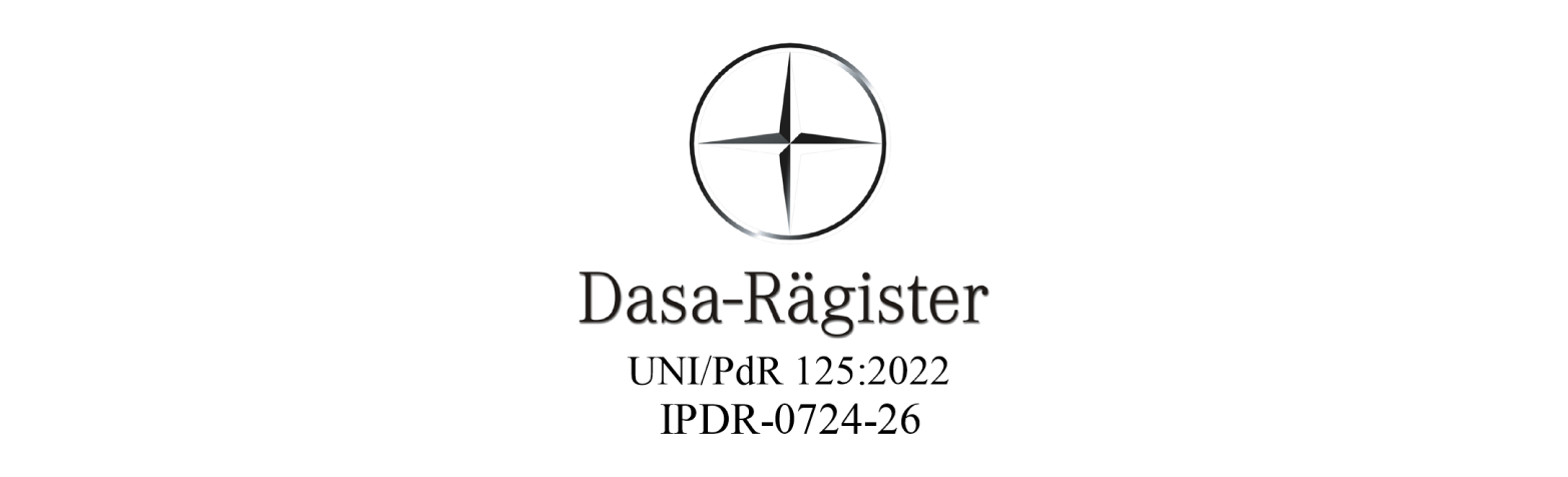 Dasa‑Rägister, UNI/PdR 125:2022 certification IPDR-0725-30